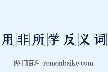 用非所学反义词是什么意思的图片
